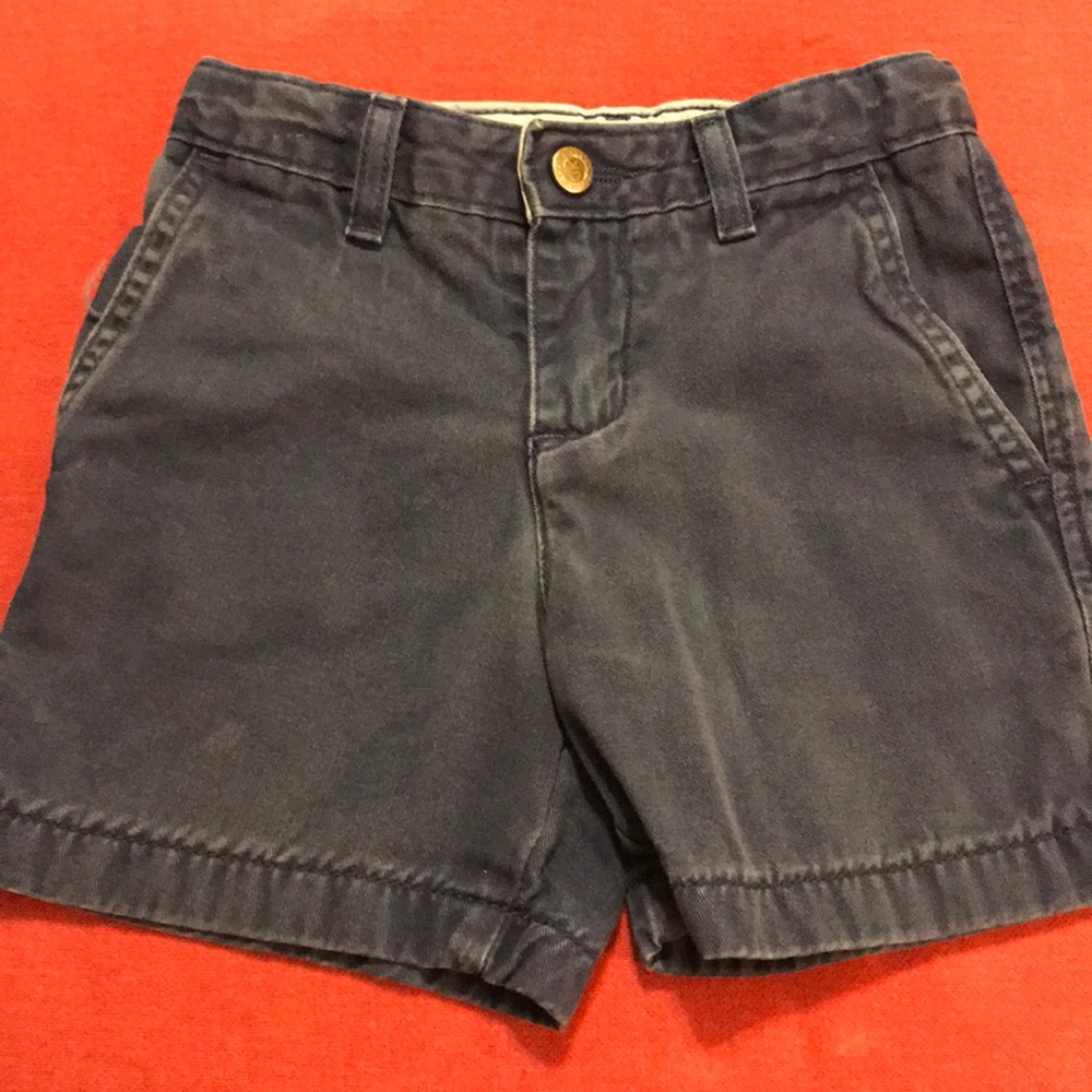 Little Boys Distressed Navy Shorts